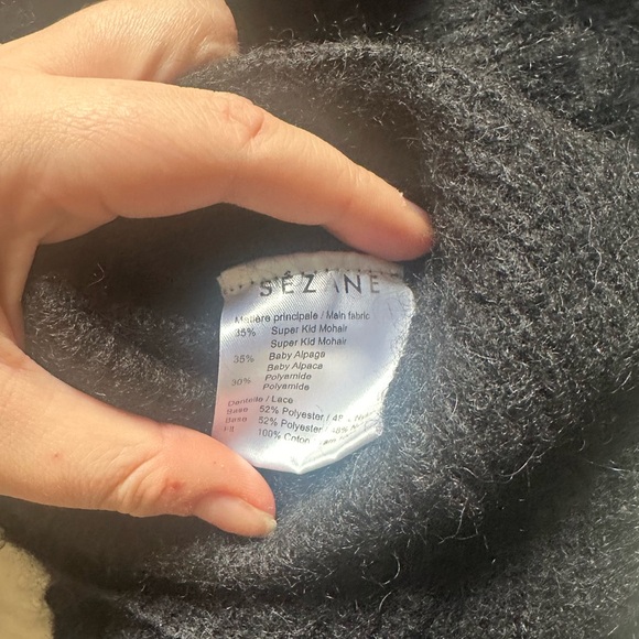 Sezane Black V Neck Sweater - Picture 4 of 4